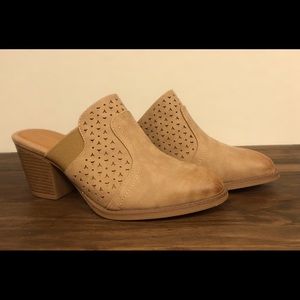 Maurices Tan Heeled Mule - Size 8